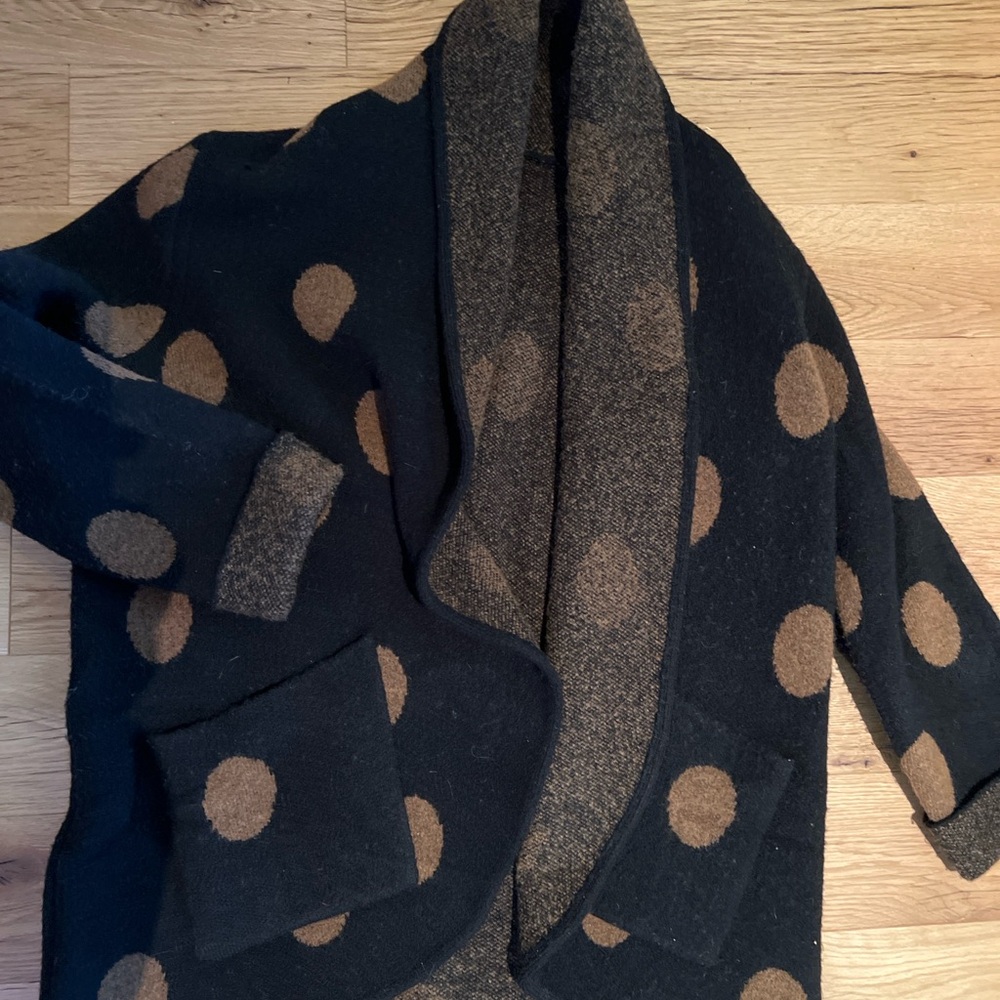 Habitat Polka Dot Wool Blend Cardigan Jacket Size M